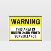 Custom Gate Signs,Warning Under 24Hr Video Surveillance Sign